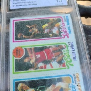 Bird erving magic johnson rookie reprint